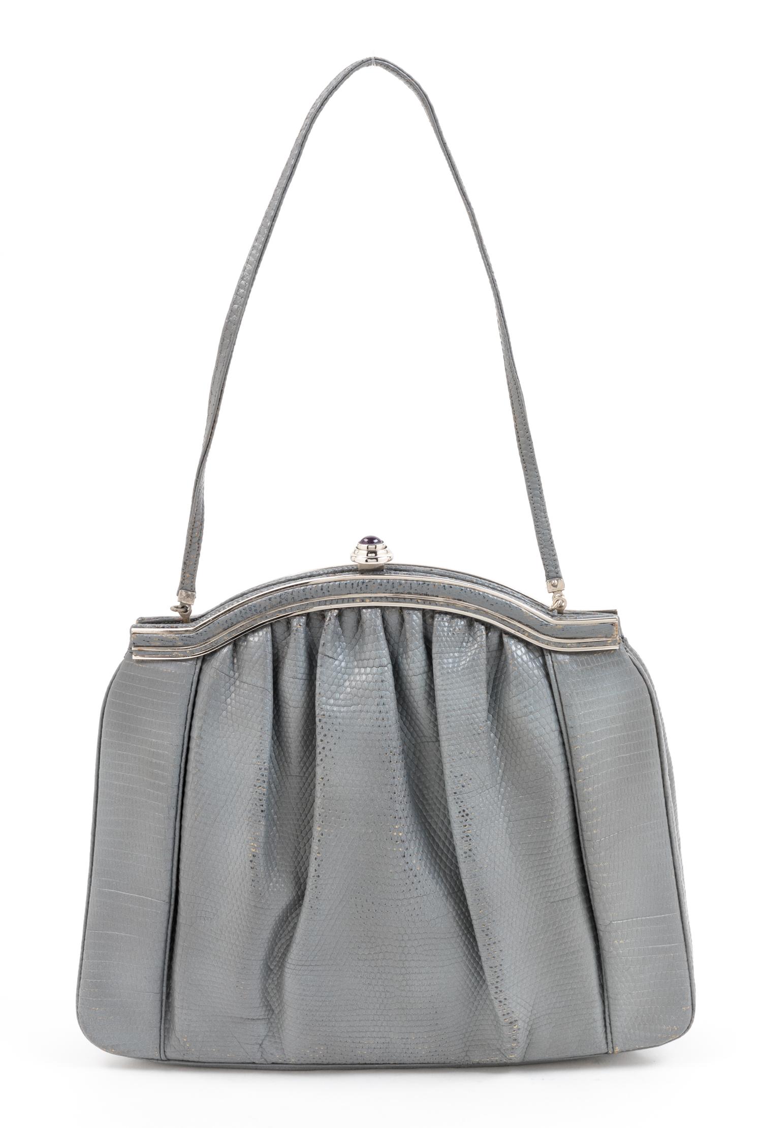Judith Leiber Grey Snake Bag