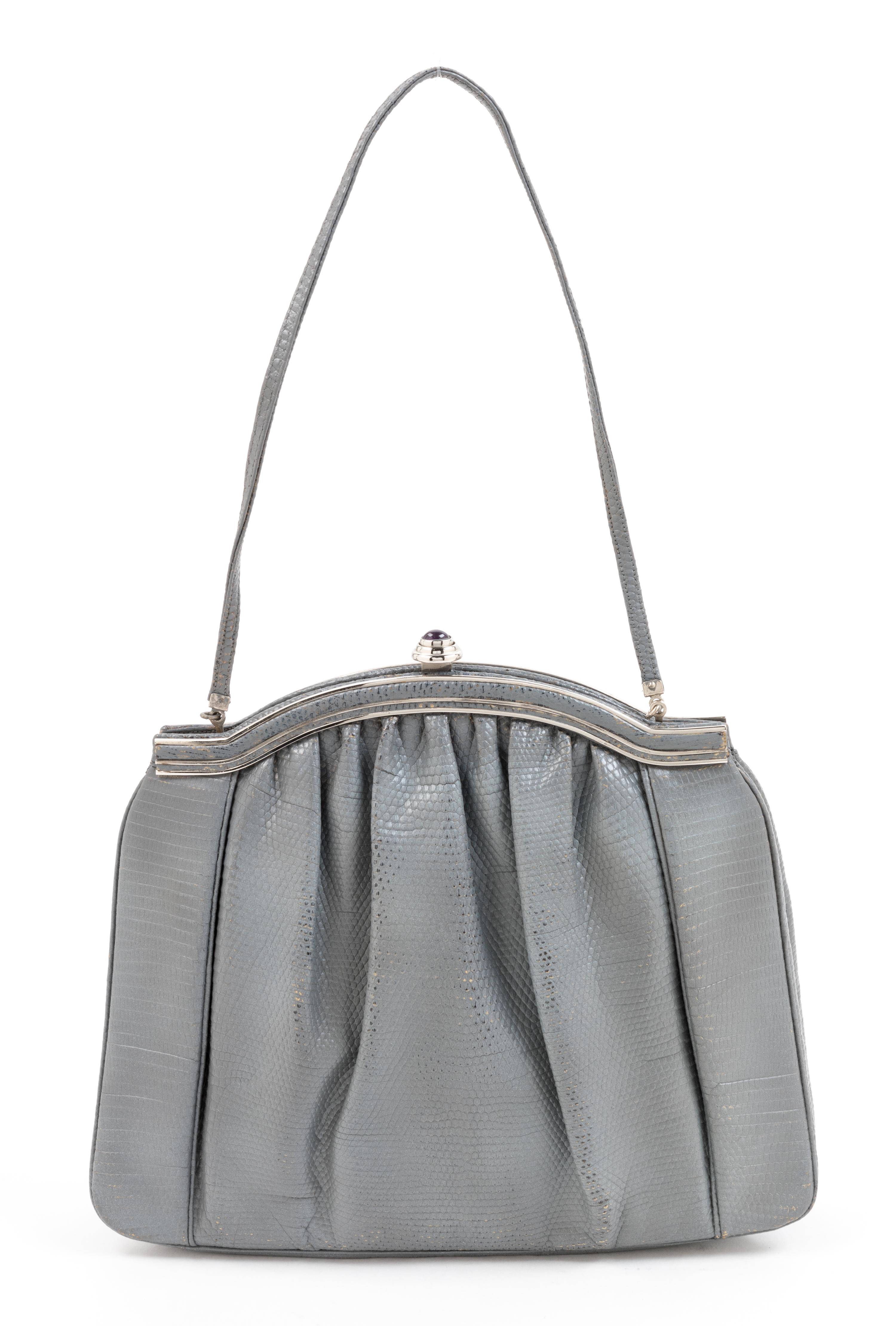 Judith Leiber Grey Snake Bag