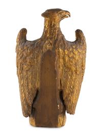 A Carved Gilt Pine Eagle Newel Post Final