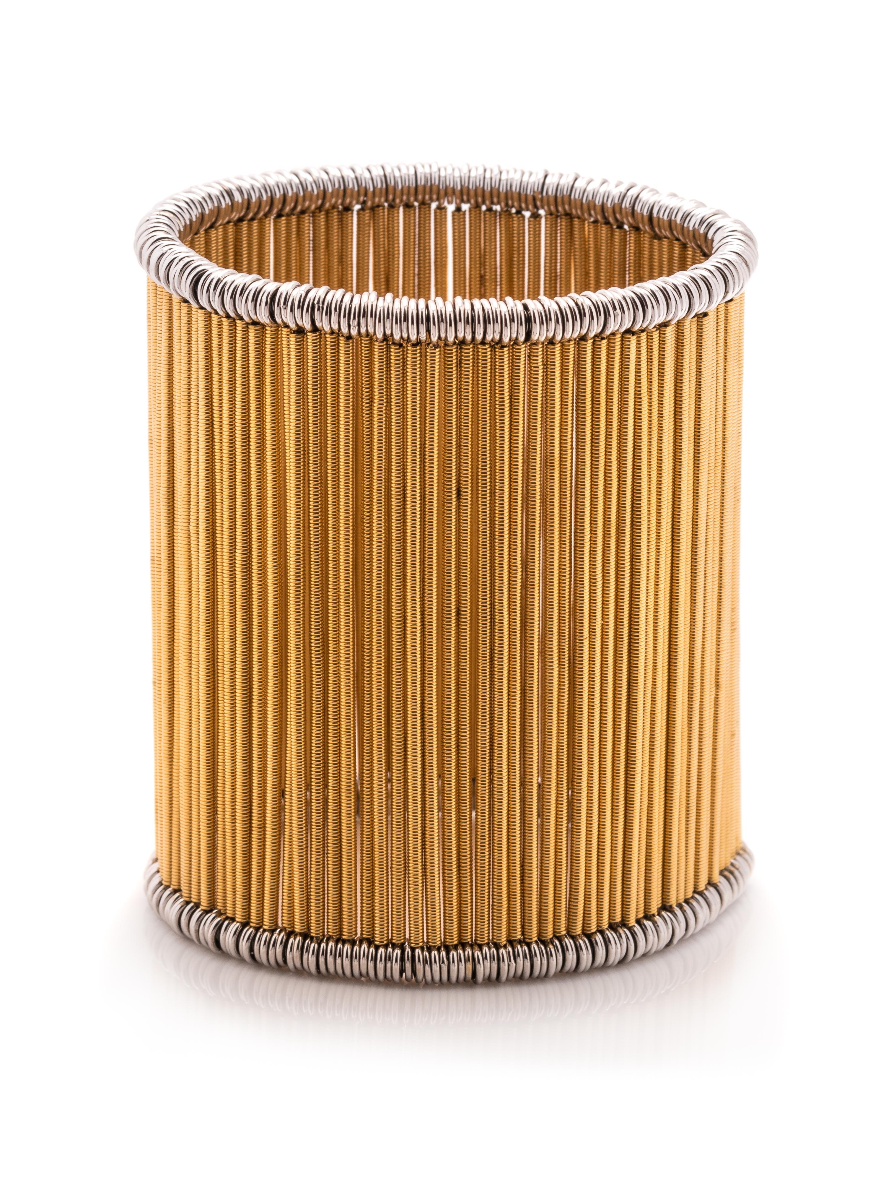 SABBADINI, BICOLOR GOLD BRACELET