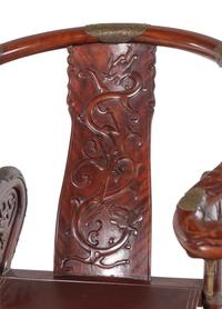 A Chinese Possibly Huanghuali Wood Folding Armchair, Jiaoyi