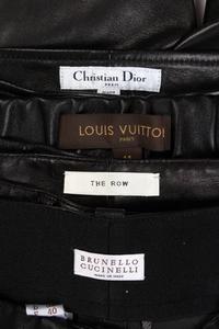 Six Pairs of Leather Pants: Two The Row, Two Louis Vuitton, One Brunello Cucinelli, One Christian Dior