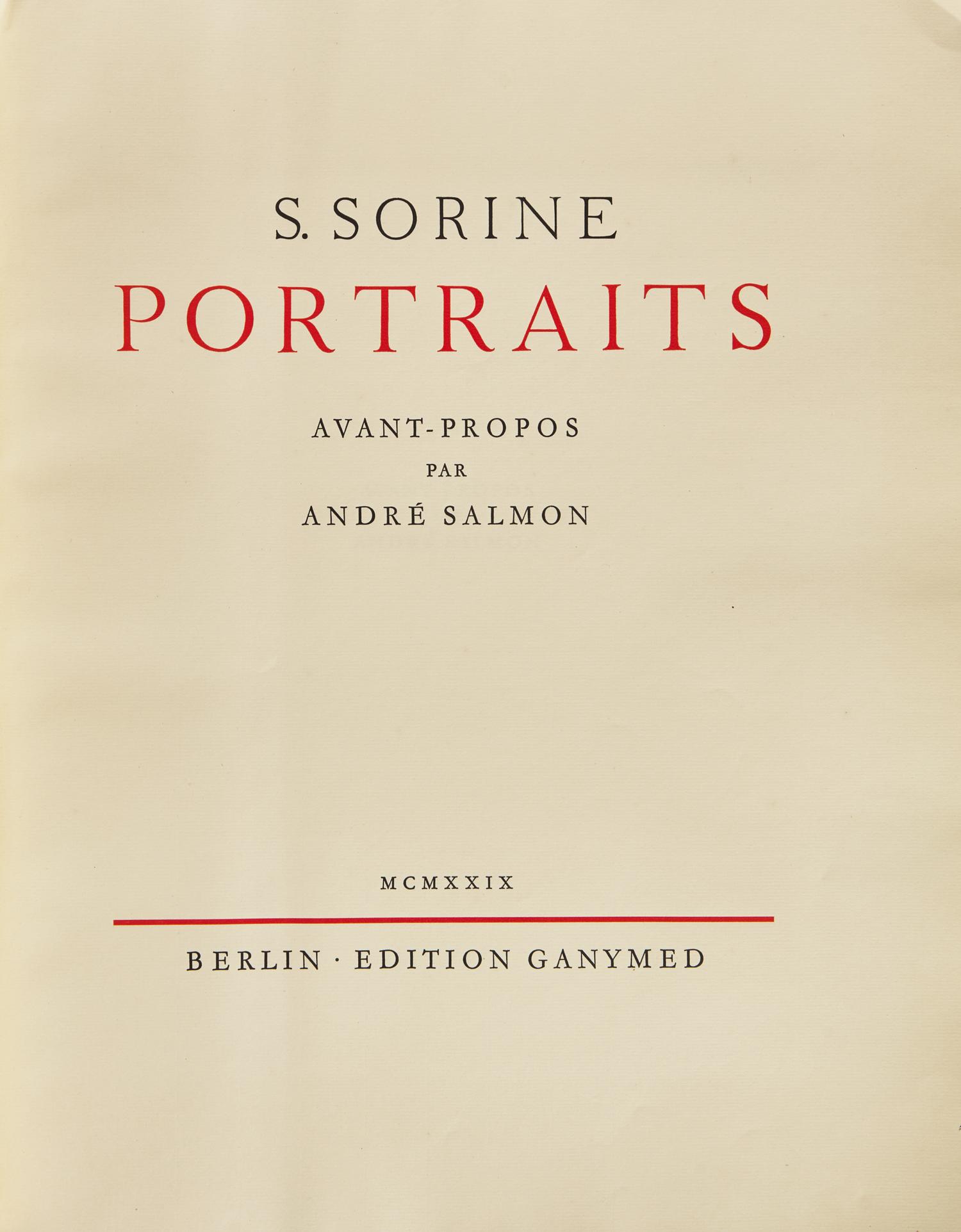 [Art] Sorine, S(avely). Portraits