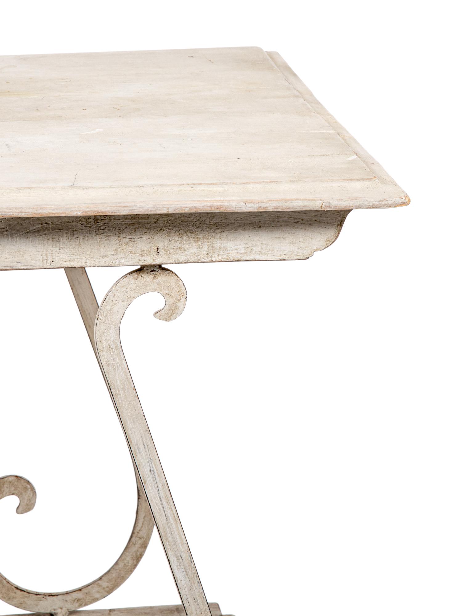 A White-Painted Neoclassical Console Table