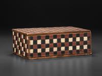 A Folk Art Paint Decorated Pine Box