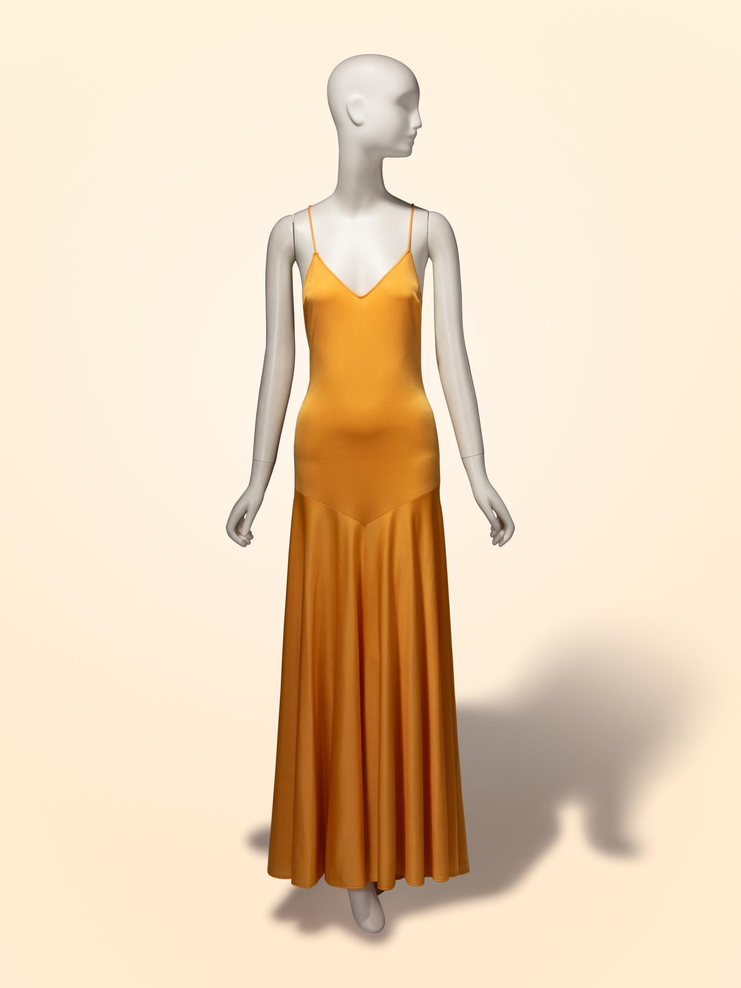 Loris Azzaro Haute Couture, Goldenrod Yellow Jersey Gown