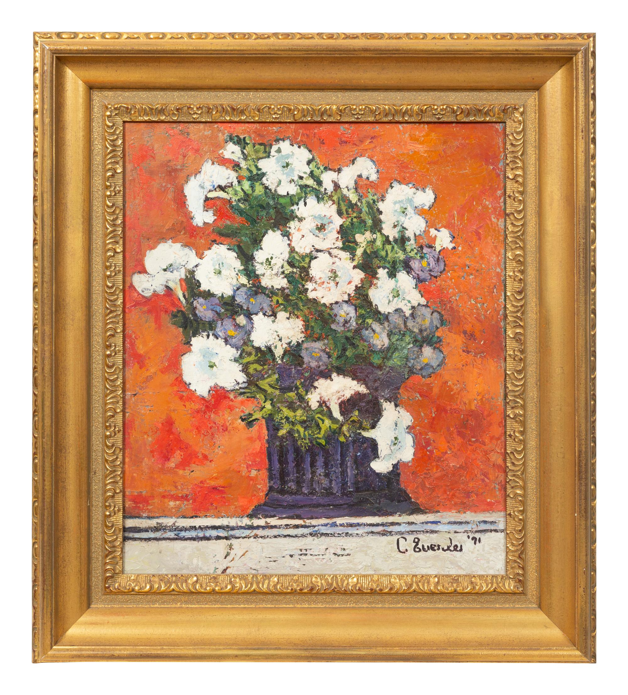 Urn with Petunias and Pansies , 1971, and Datura en Pichet , 1967 (two works)