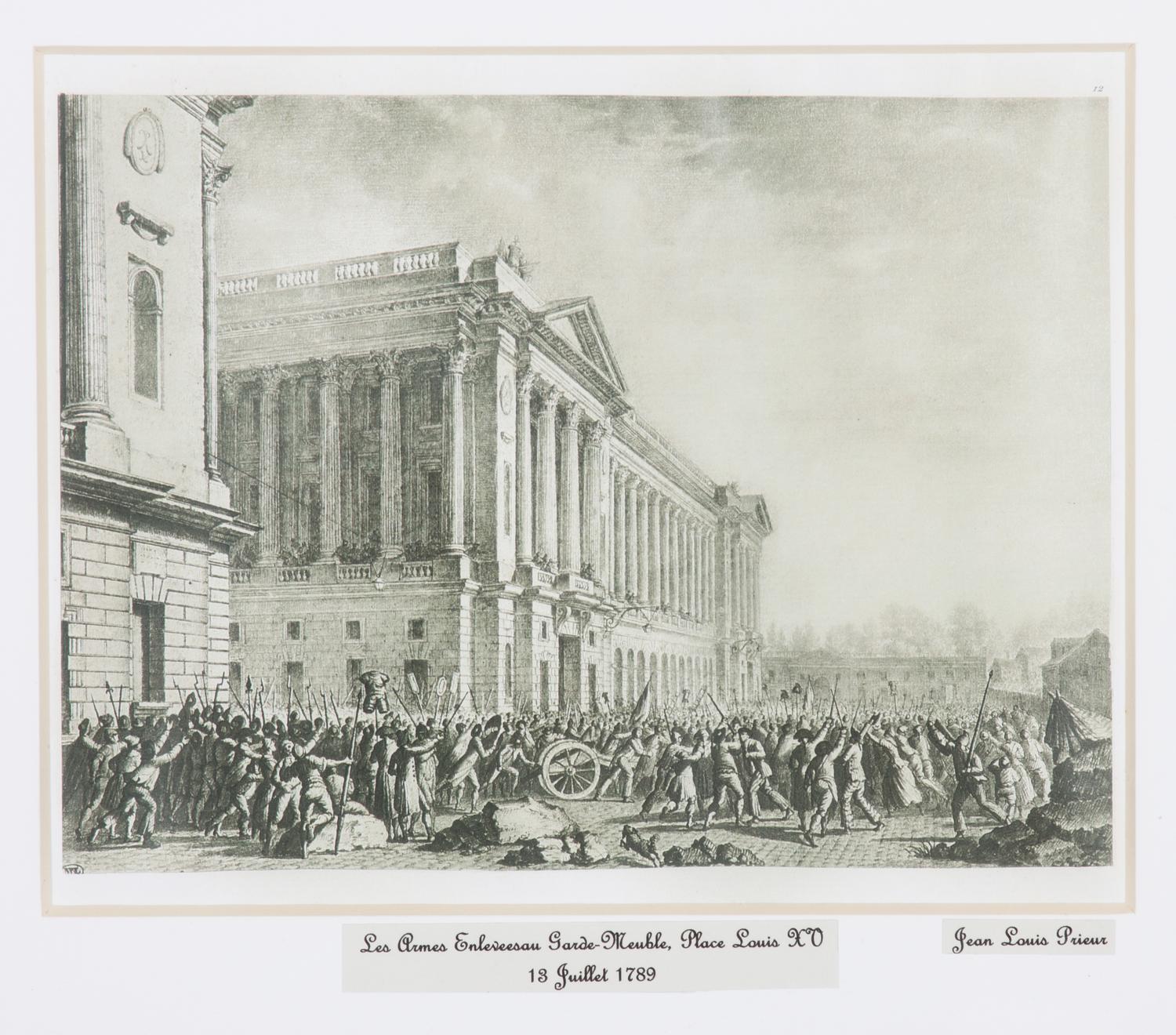 Jean Louis Prieur, (French, 1759-1795), Six works depicting French historical scenes.