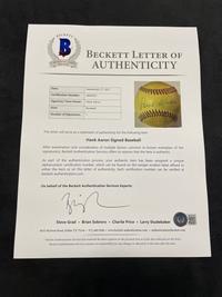 A Hank Aaron Signed Autograph Baseball (BAS Beckett Authentication Services Certified),