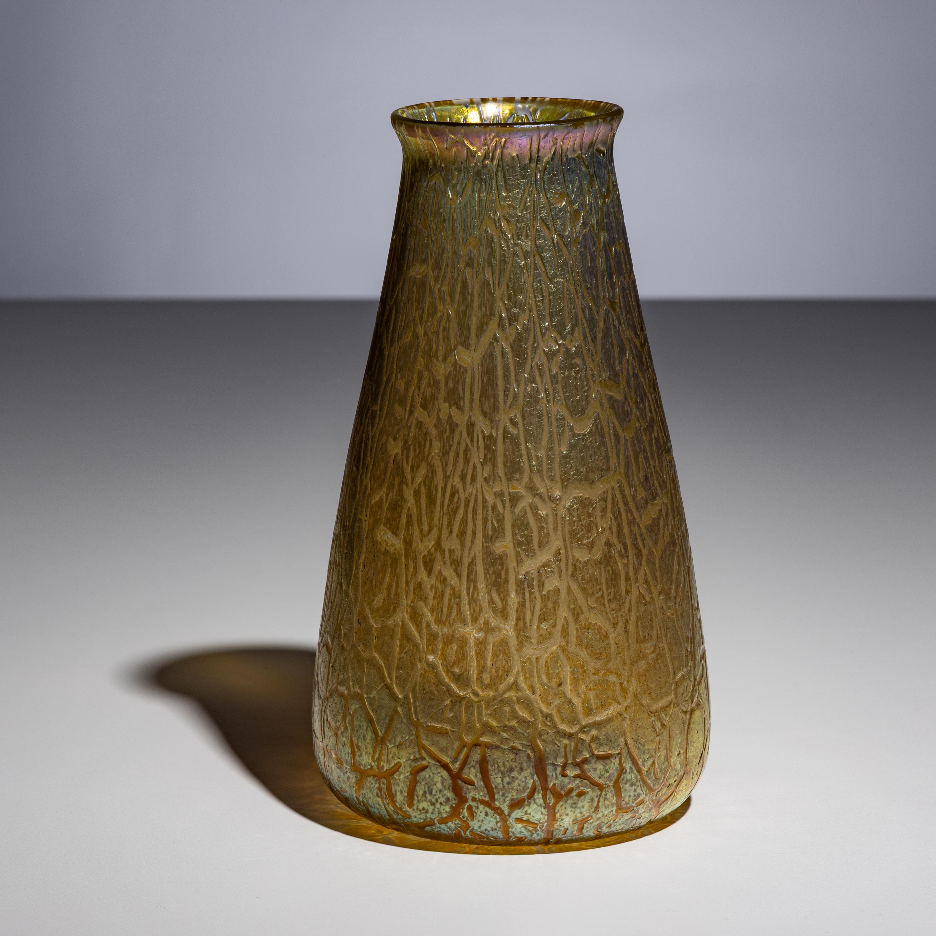Loetz Glass (Austrian, founded 1840) — Candia Mimosa Vase, c. 1907 PN 5866