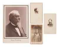 [EARLY PHOTOGRAPHY]. A group of 7 items identified to E & H.T. Anthony, including rare CDVs of Edward Anthony.