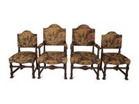A Set of Six Baroque Style Dining Chairs