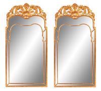 A Pair of Regency Style Giltwood Mirrors Height 60 x width 30 inches. — 20TH CENTURY