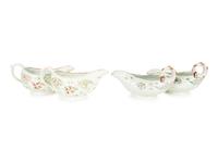 Four English Porcelain Sauce Boats — 18TH CENTURY