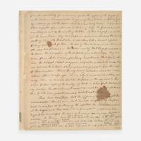 [Presidential] [Jefferson, Thomas] (Washington, Henry A.) Manuscript Copy of an Autograph Letter