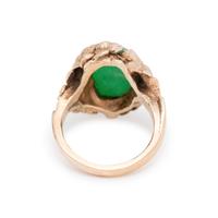 YELLOW GOLD AND JADE RING
