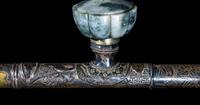 Two Chinese Opium Pipes and One Silver Opium Lamp, Late Qing-Republic Period 晚清-民國 烟槍、煙燈兩套