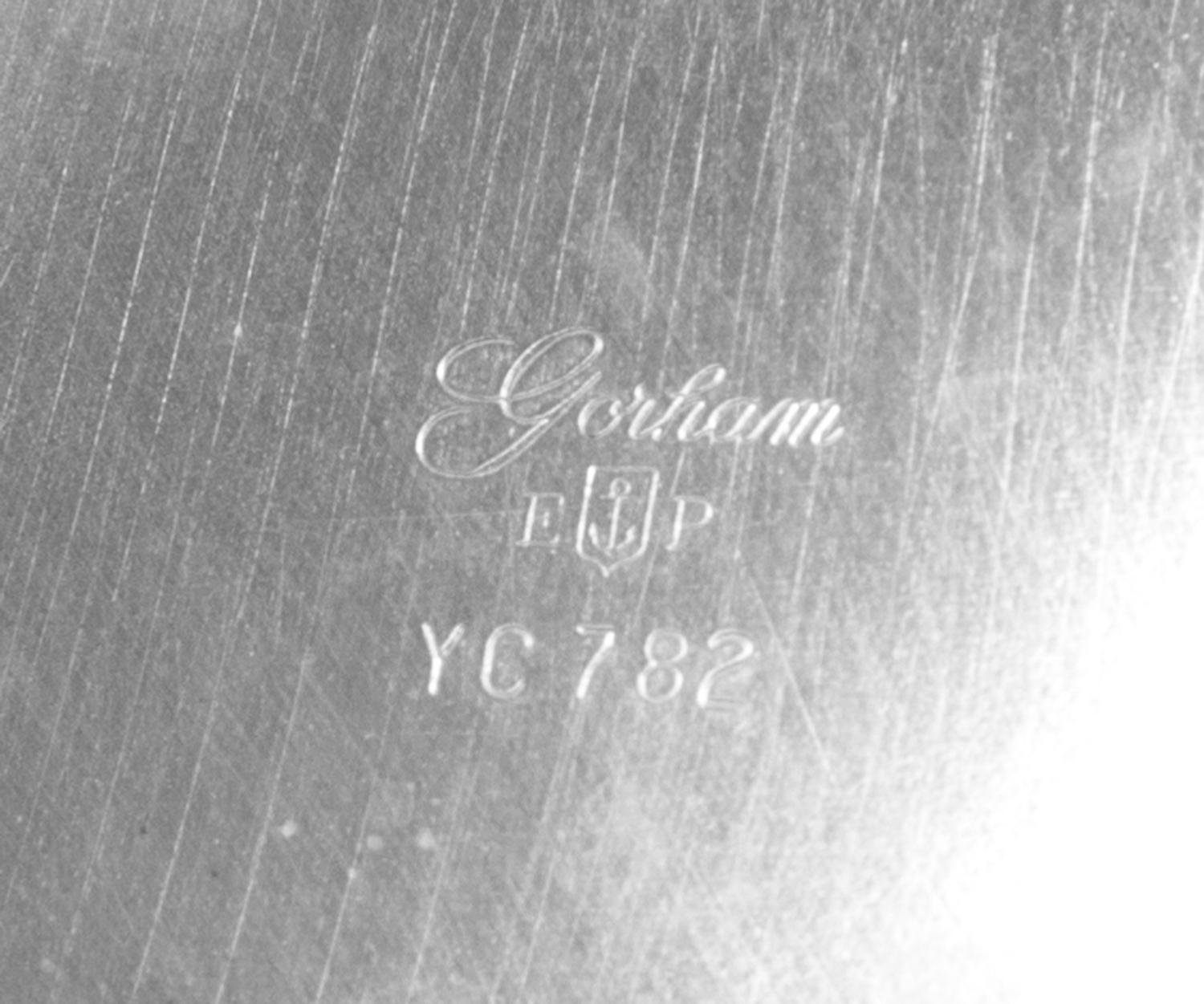 An American Silver-Plated Punch Bowl by Gorham Diameter of punch bowl 14 inches.