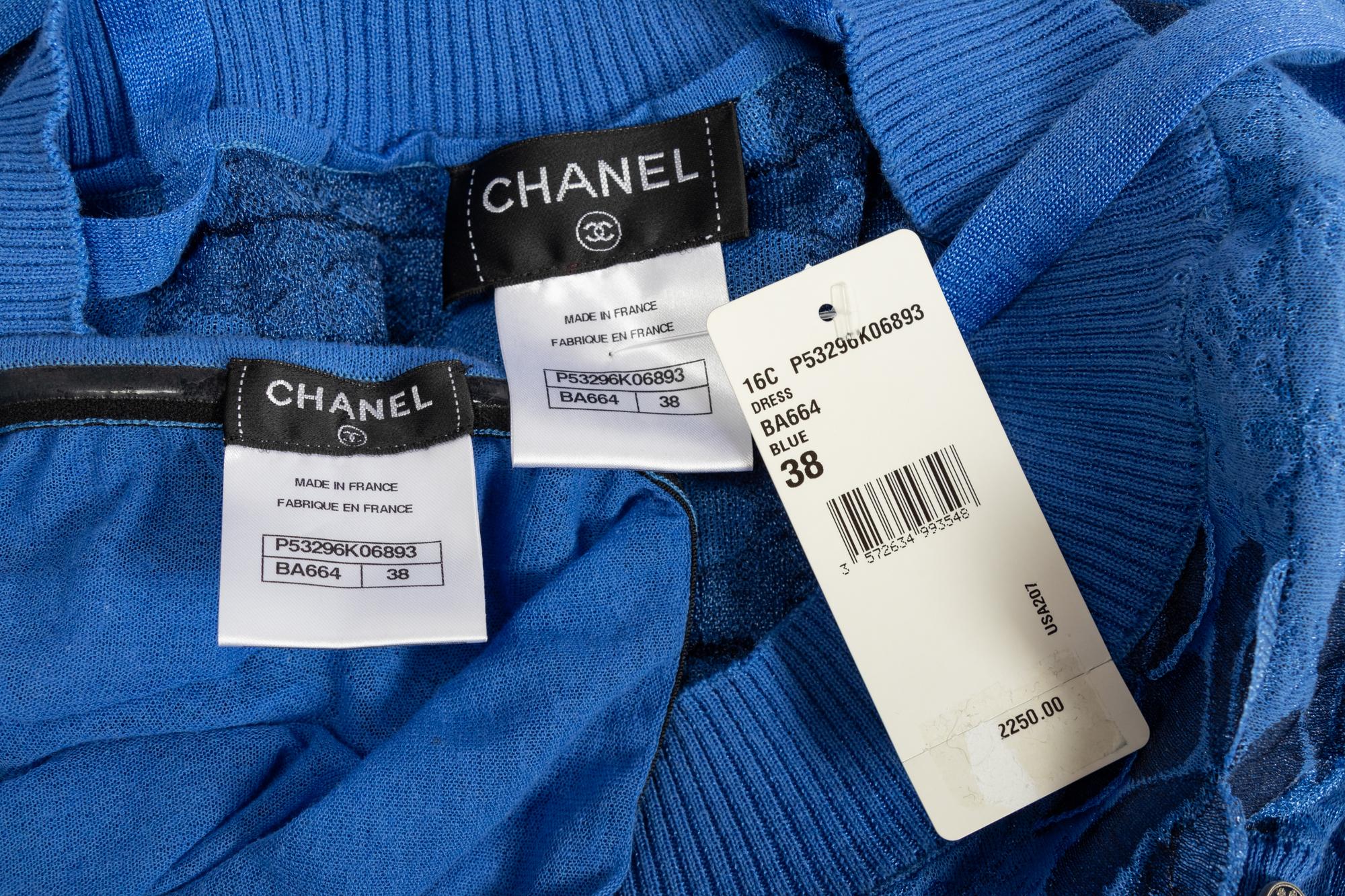 Blue Chanel Knit Dress and Slip, 2016