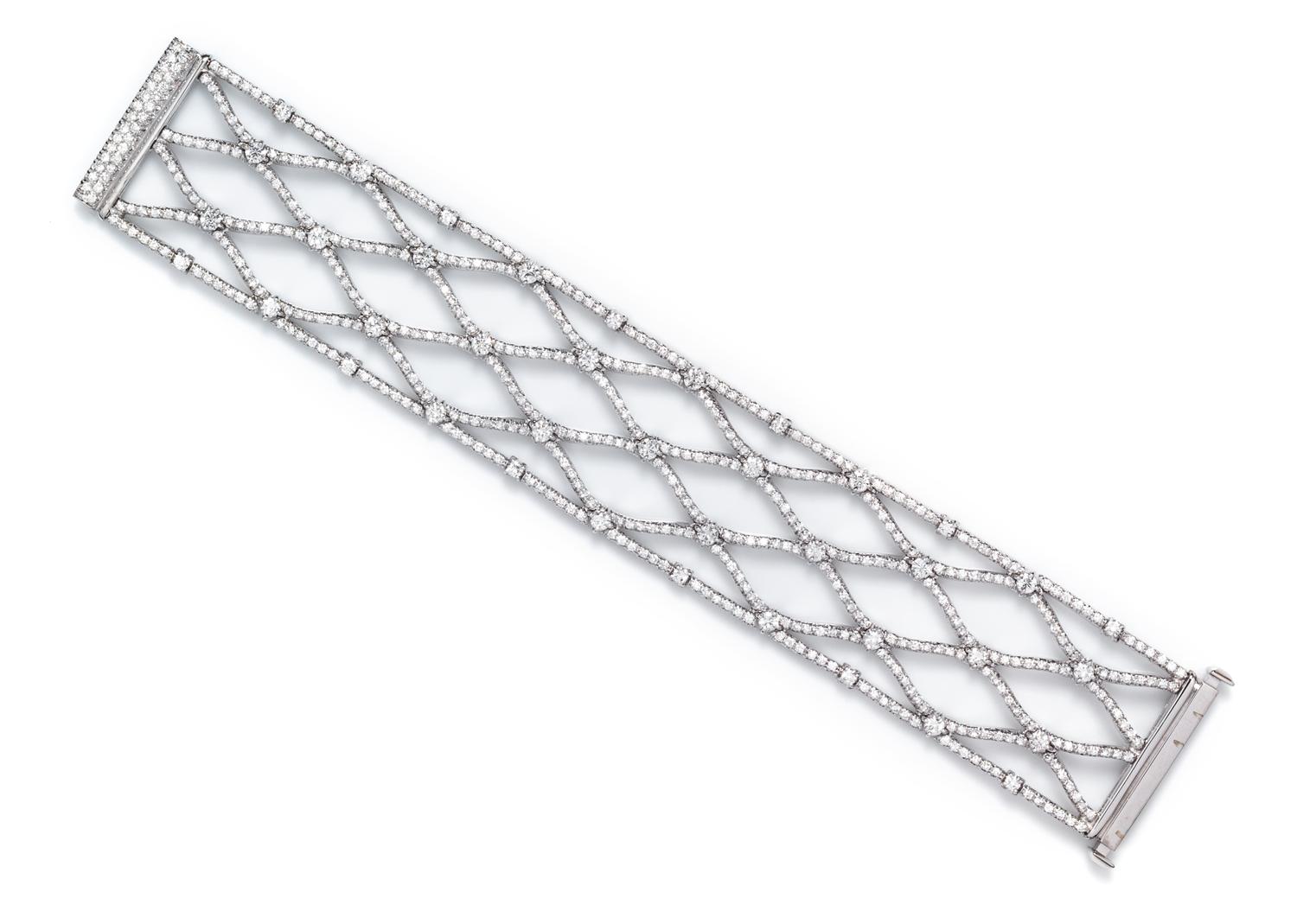 An 18 Karat White Gold and Diamond Bracelet, Stefan Hafner, 39.00 dwts.