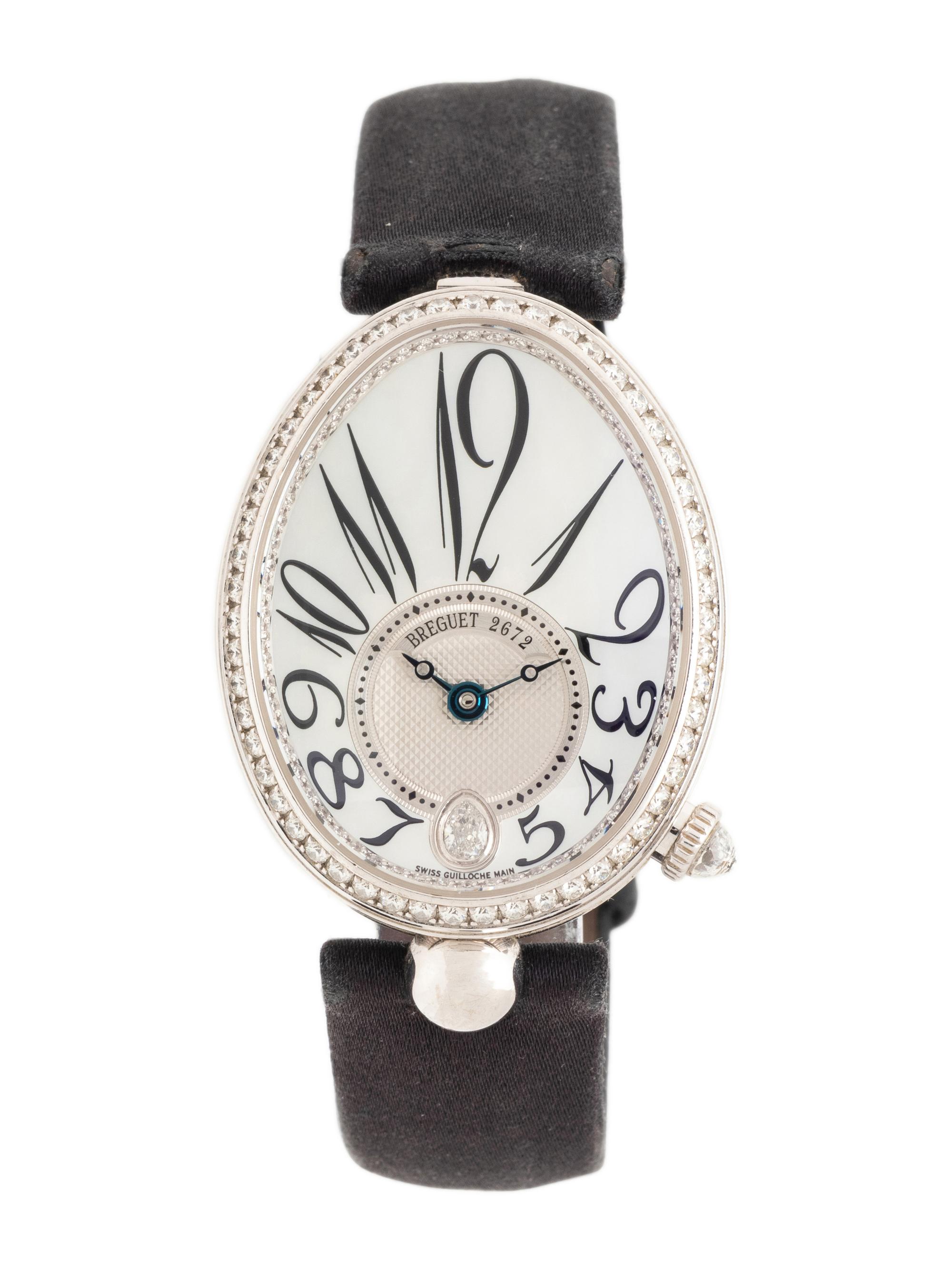 BREGUET, REF. 8918 18K WHITE GOLD AND DIAMOND 'REINE DE NAPLES' WATCH WITH BREGUET DEPLOYANT BUCKLE