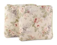 A Custom Button-Tufted Upholstered Armchair and Two Matching Cushions
