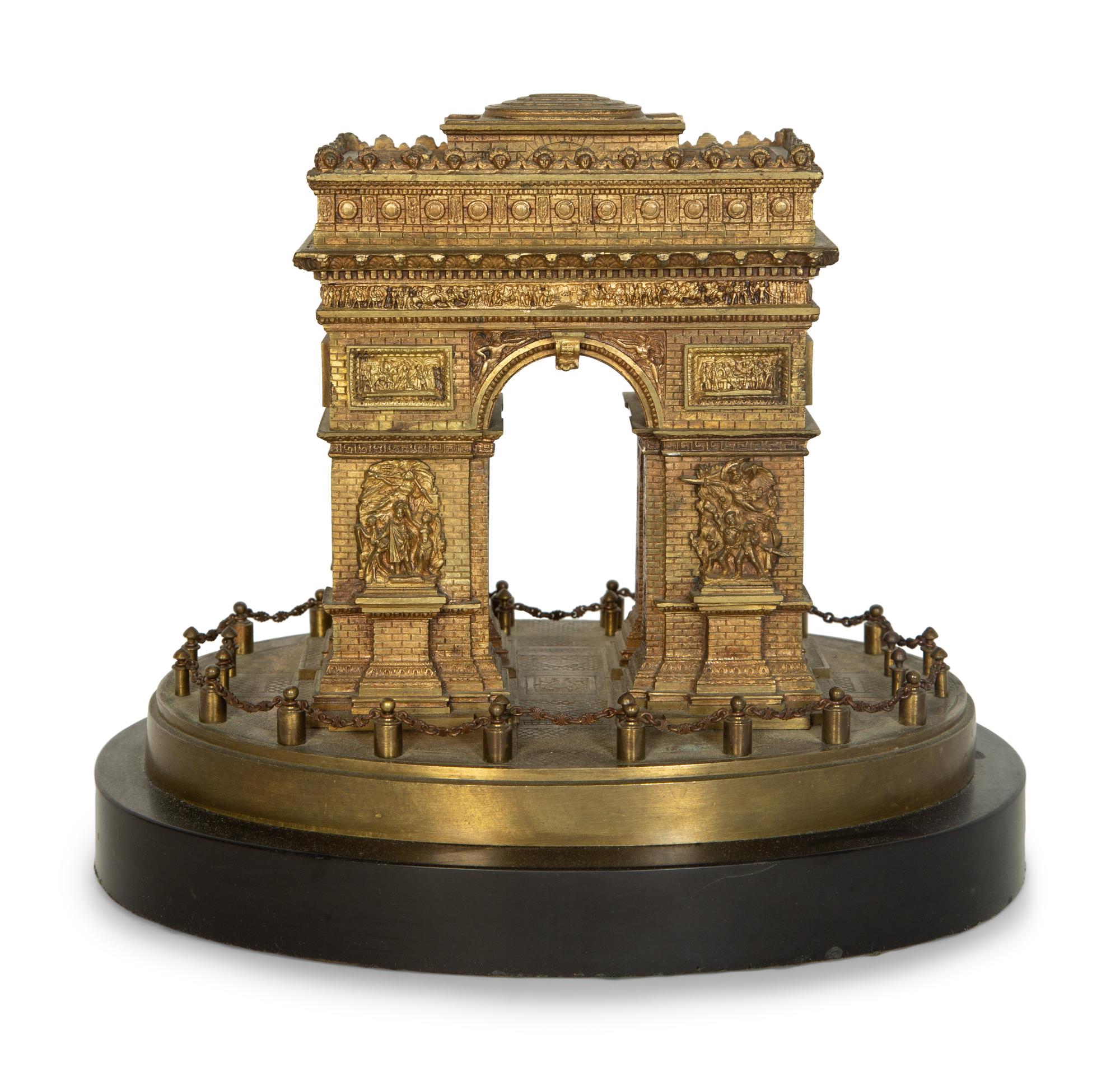 A Grand Tour Bronze Arc de Triomphe Model