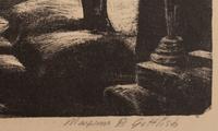 A group of six American prints (Ruth Chaney, Basketball ; Maxim Gottlieb, The Village Thief ; John Gregory, Cortez Street, Boston ; Lawrence Kupferman, Victorian Mansion ; Reginald Marsh, Star Burlesque ; William Sharpe, Ambulance )