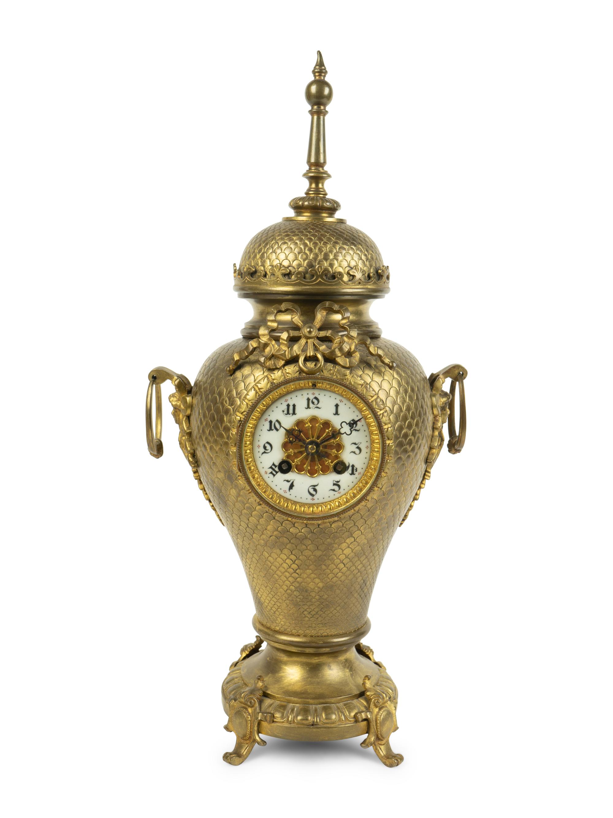 A French Gilt Bronze Urn-Form Clock — LATE 19TH CENTURY
