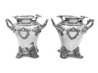 A Pair of Silver-Plate Wine Coolers