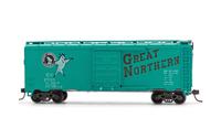Two Polychrome Japanese HO-Gauge Great Northern Railroad Locomotives and Tenders