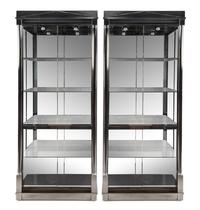 Design Institute America, USA, 1980s, a pair of vitrine cabinets