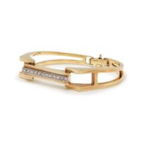 YELLOW GOLD AND DIAMOND BANGLE BRACELET