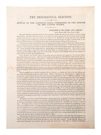 [CIVIL WAR -- 1864 PRESIDENTIAL ELECTION]. The Presidential Election. Appeal of the National Union Committee to the People of the United States. New York: National Union Committee, 1864.