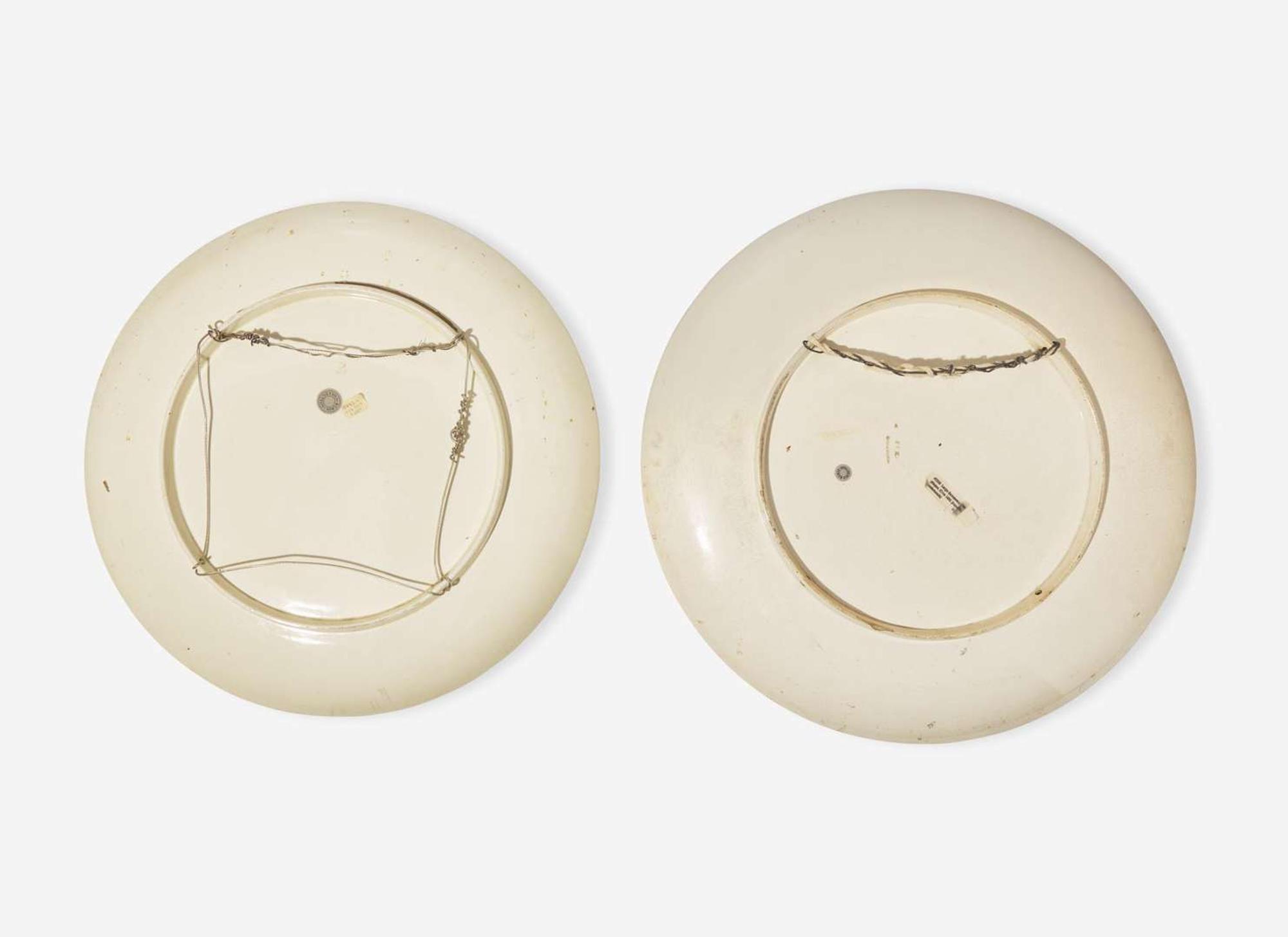 Two Wedgwood Queensware Chargers, UK, late 19th century