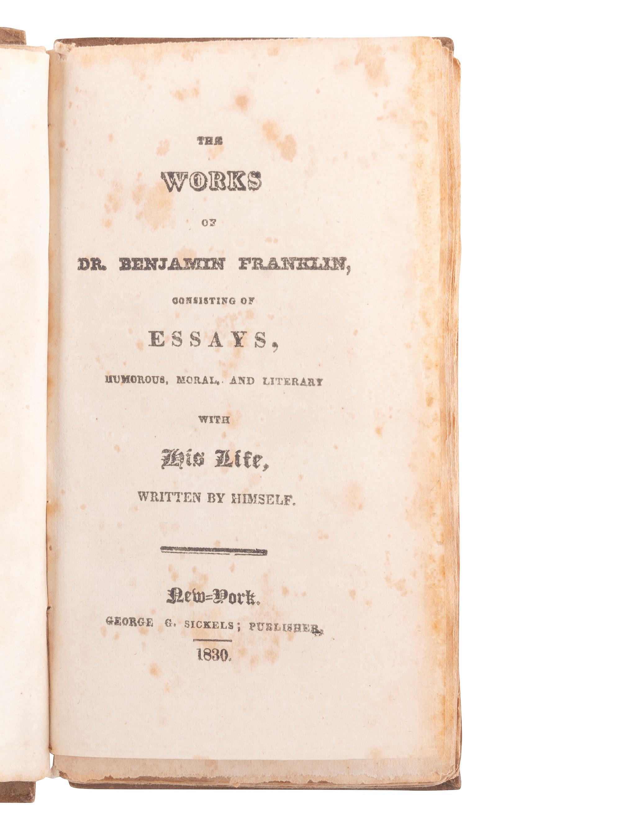 [REVOLUTIONARY WAR & COLONIAL AMERICA]. 6 works involving Founding Fathers & early American history.