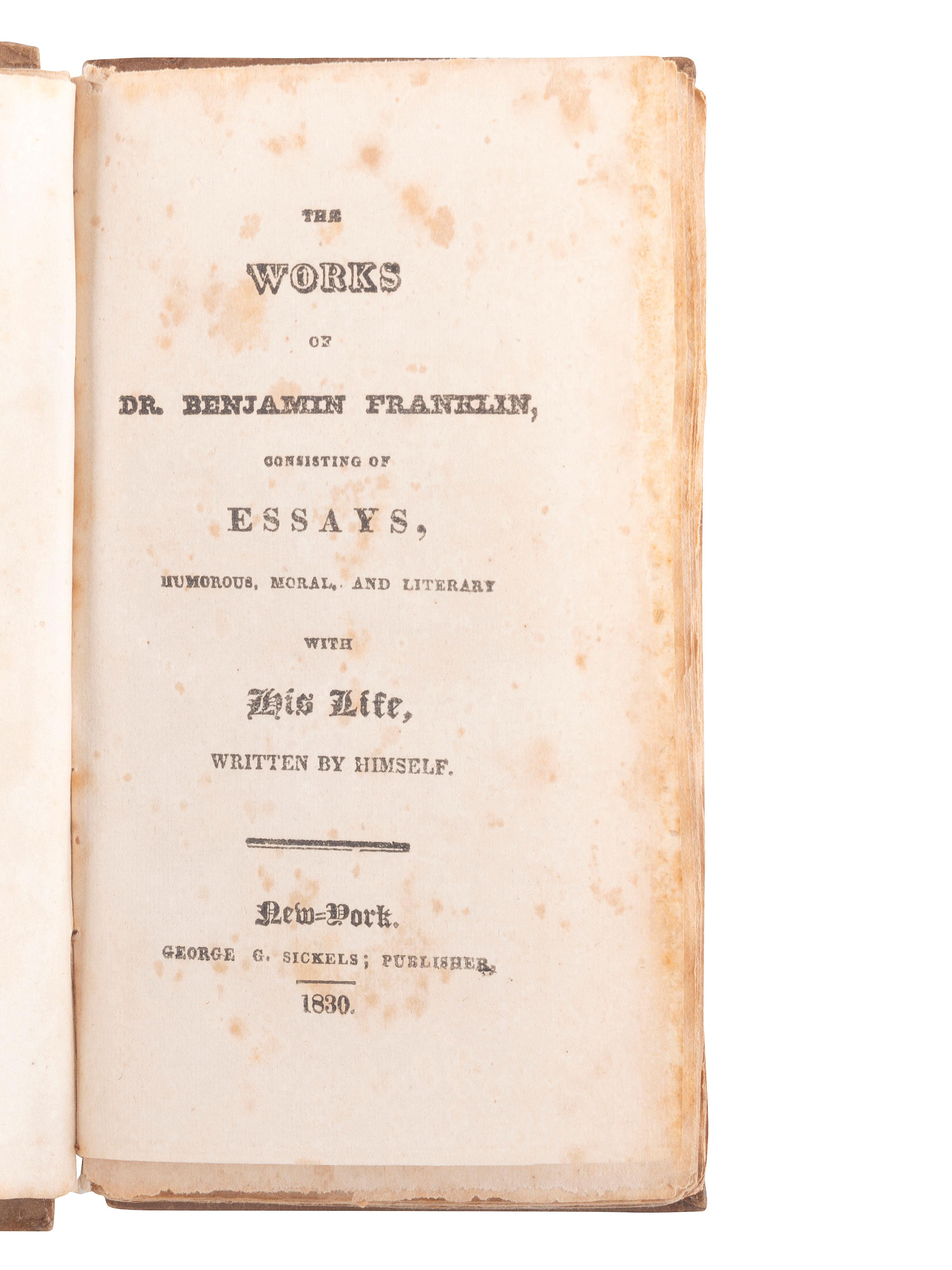 [REVOLUTIONARY WAR & COLONIAL AMERICA]. 6 works involving Founding Fathers & early American history.
