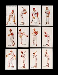A Complete Set of 12 1974 Johnny Pro Philadelphia Phillies Stand Up Baseball Cards (Including Mike Schmidt),