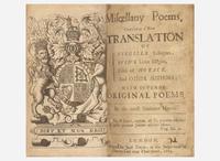 [Literature] (Dryden, John, et al.) Miscellany Poems...