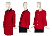 Three Red Designer Jackets, Valentino and YSL