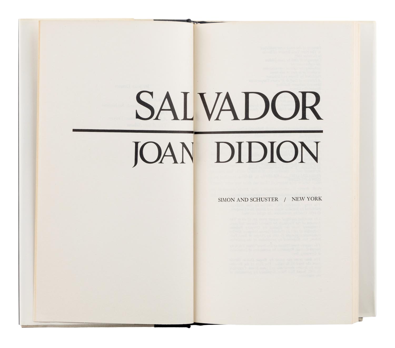 DIDION, Joan (1934-2021). A group of 5 works by Didion, ALL FIRST EDITIONS, comprising: