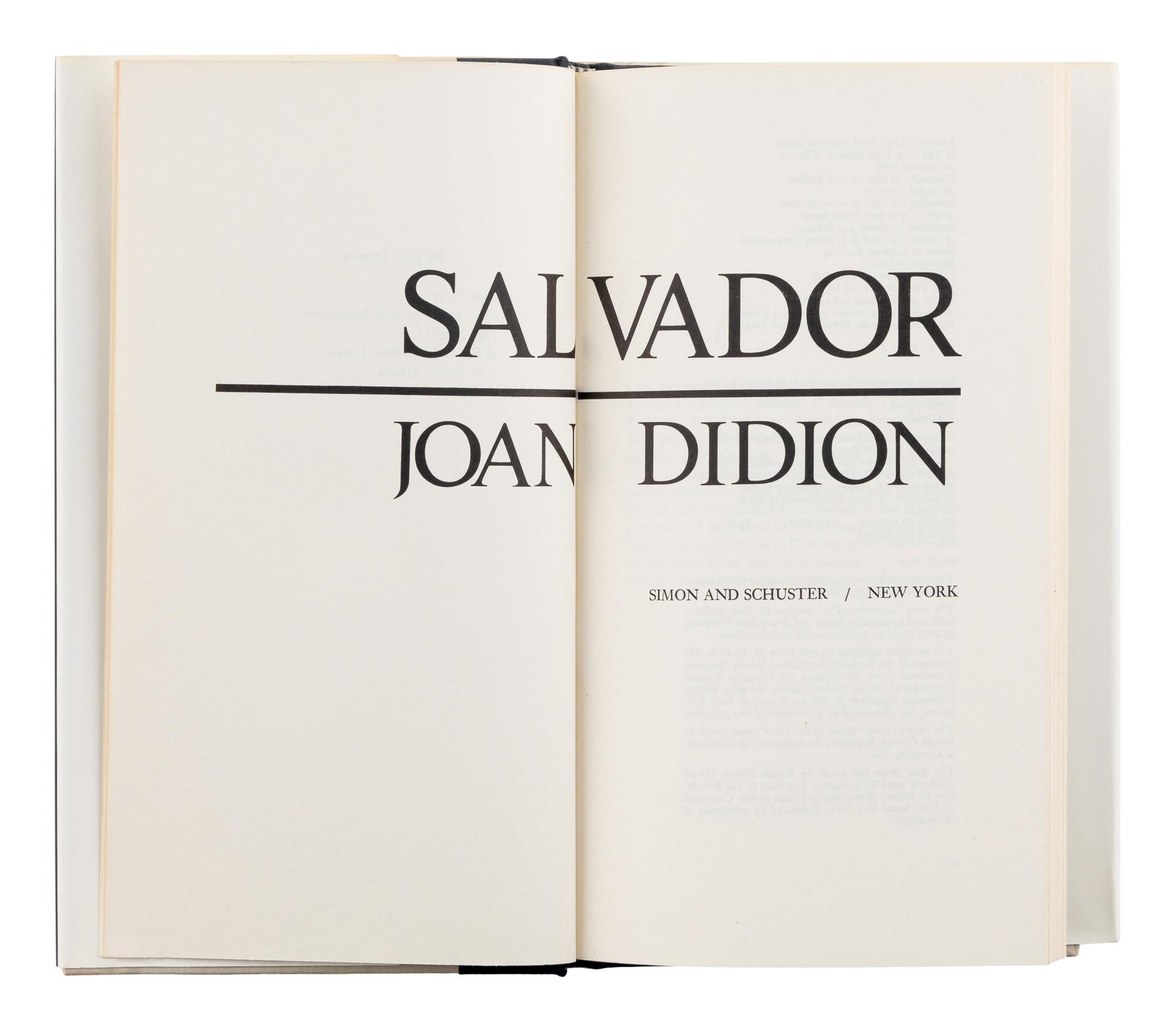 DIDION, Joan (1934-2021). A group of 5 works by Didion, ALL FIRST EDITIONS, comprising: