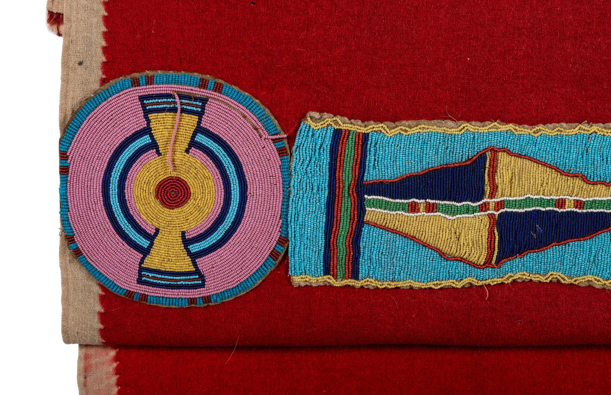 Apsáalooke (Crow) Beaded Hide Blanket Strip, with Blanket