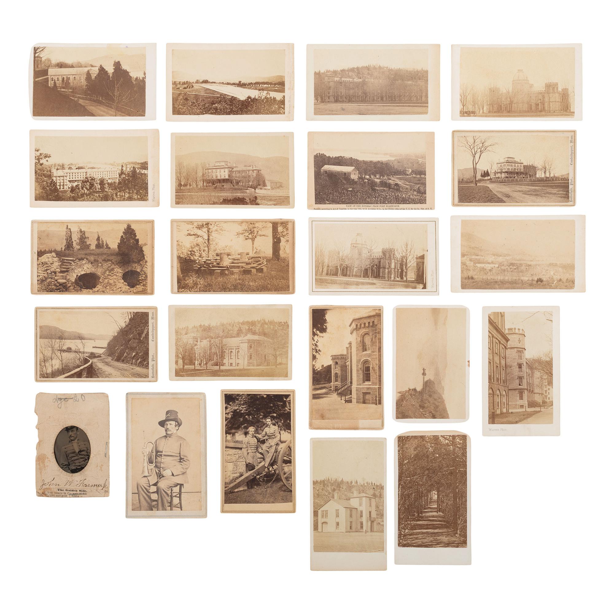 [Americana] Group of 22 Carte de Visites of West Point Military Academy, incl. Alumni