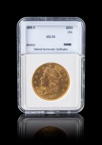 A United States 1898-S Liberty Head $20 Gold Coin