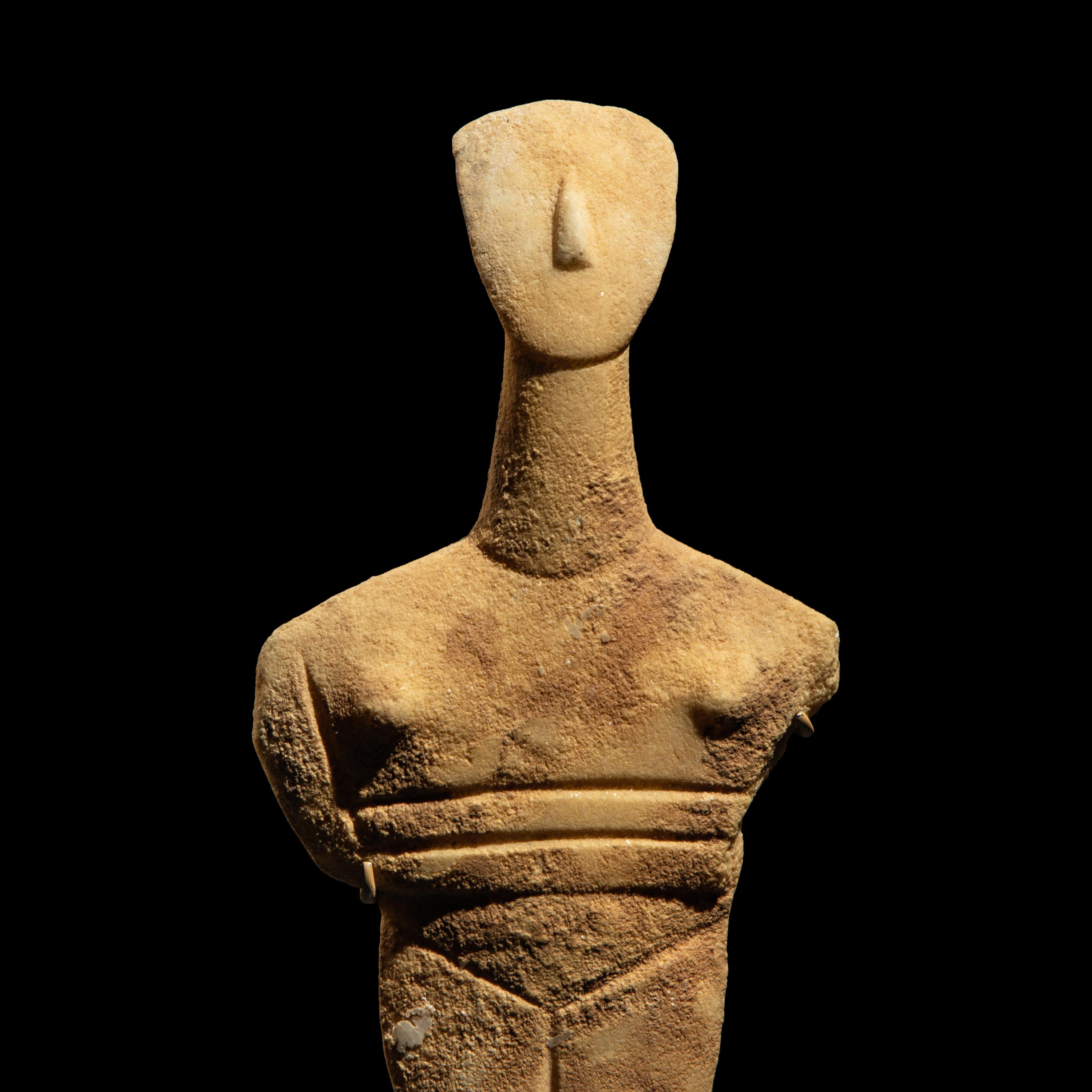 A Cycladic Marble Female Figure