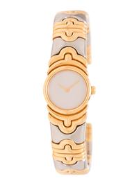BVLGARI, REF. BJ 01 18K YELLOW GOLD AND STEEL 'PARENTESI' WRISTWATCH