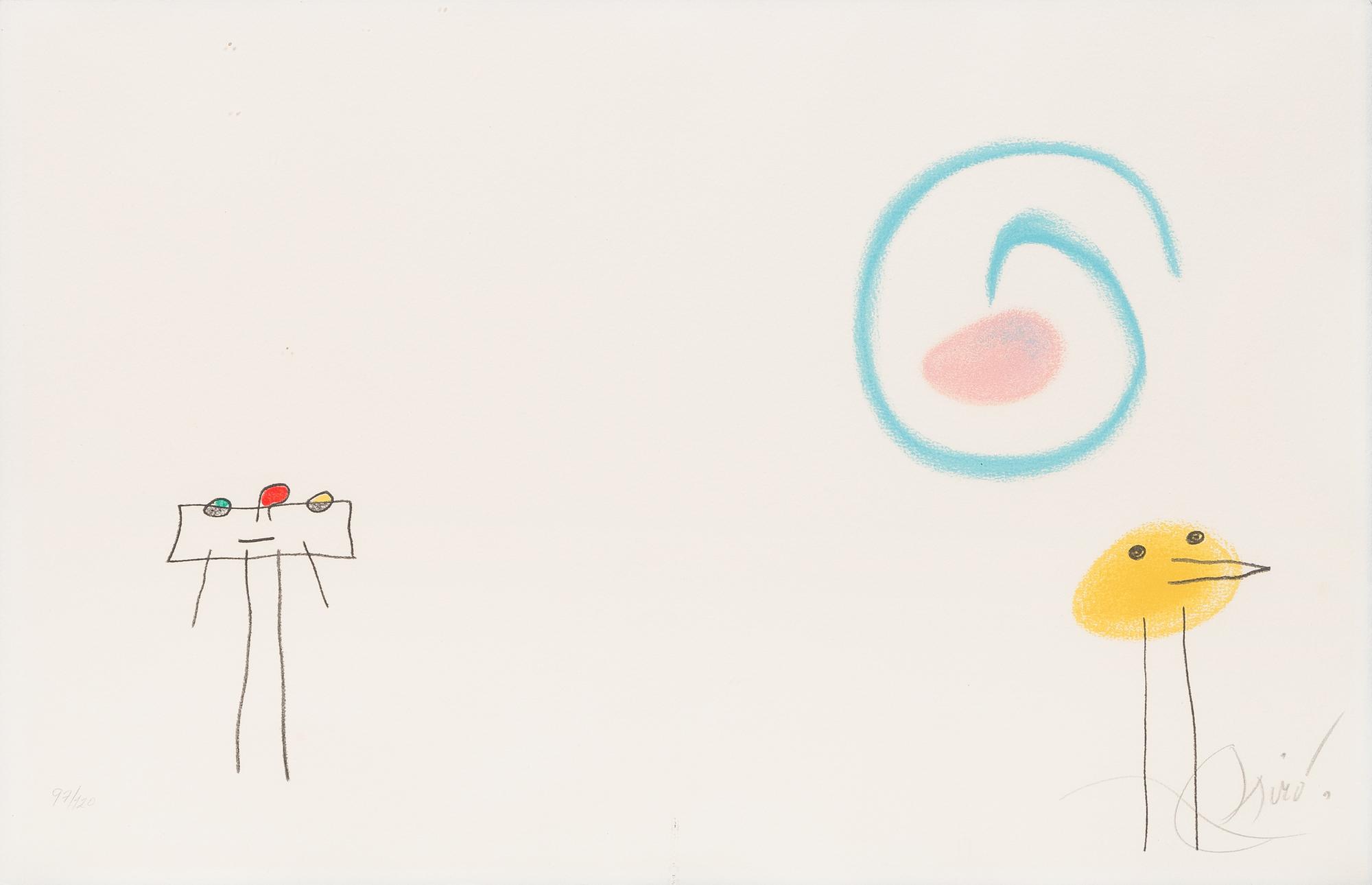 Joan Miro, (Spanish, 1893-1983), Untitled (from pl. IV L'enfance d'Ubu), 1975