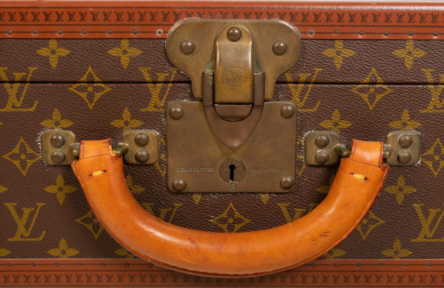 Louis Vuitton Alzer 80 Hard Side Suitcase in Monogram Canvas, Mid 20th Century