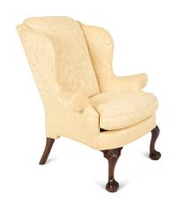 A George III Style Mahogany Wing Armchair